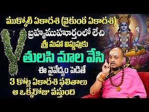 Mukkoti Ekadashi 2025 | బ్రహ్మముహూర్తంలో లేచి ఇలా చేస్తే 3 కోట్ల ఏకాదశి ఫలితాలు | Geethanjali | TSW