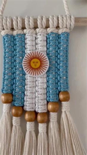 Argentina Mini Flag Macrame Wall Hanging Small Home Decor - Etsy