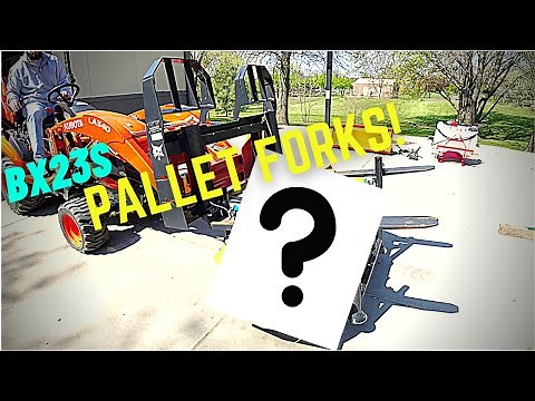 Bobcat Light Duty Pallet Forks for the Kubota BX23s (Snug fit!)