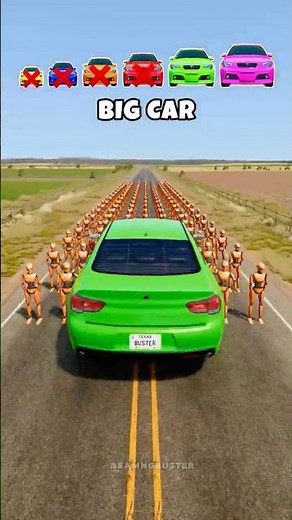 Big & Small Cars vs 200 Dummies