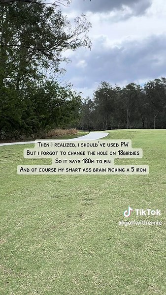 The plan is to get the ball turn left and lands next to the green however it went left as planned but my smart ass brain picks the wrong club #golf #golfdrama #golfswing #shittygolfer