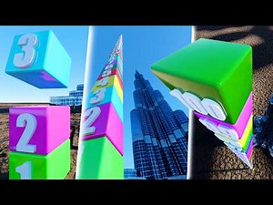 Number blocks 1 to 100 with Burj Khalifa