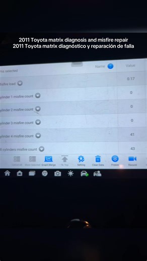 2011 Toyota matrix diagnosis and misfire repair 2011 Toyota matrix diagnóstico y reparación de falla #mechanicsoftiktok #fyp #parati #mobilemechanic #toyota