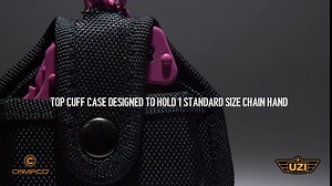 UZI UZI-CUFFCASE Nylon Reinforced Handcuff Case Pouch with Metal Pocket Clip and Key Holder Tactical Police Gear handcuffs Holster, Black