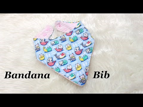 How to sew baby bandana bib - free pattern