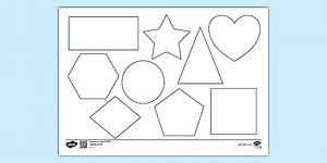 Printable Shapes Colouring Page