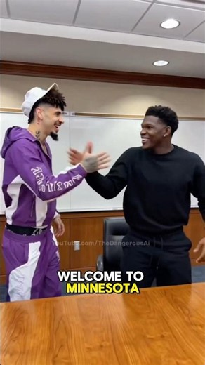 LaMelo Ball arrives in Minnesota 😳