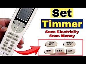 How to Set Timer in Voltas AC Remote | Voltas AC Remote Control | Voltas AC Universal Remote