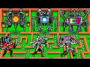 CHOOSE the RIGHT STRIDER in SURVIVAL MAZE of TV MAN TITAN vs SKIBIDI TOILET in MINECRAFT animation