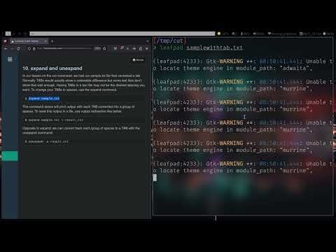 cut expand unexpand - linuxjourney.com