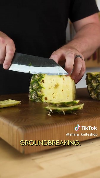 Cutting Pineapples with a Gyuto Knife Tutorial