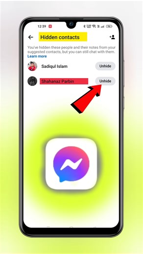 Messenger hidden contacts ko unhide kaise kare | How to find hidden contacts on messenger #techfrack