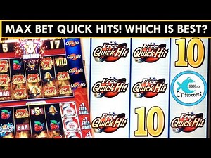 ★QUICK HIT SLOT MACHINES! MAX BET!★3 Different Bonuses - WHICH WAS BIGGEST?
