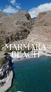 Marmara Beach, South Crete 🇬🇷 Reaching Marmara Beach feels like earning it. Hidden at the mouth of the Aradena Gorge, this remote cove is where towering white cliffs meet unreal shades of turquoise, carved over centuries by the Libyan Sea. Most visitors arrive by boat from Loutro or Sfakia, but hiking through the Aradena Gorge is an unforgettable adventure in itself — rugged, raw, and incredibly scenic. Once you arrive, explore the sea caves by swimming or snorkeling, especially on calm days w