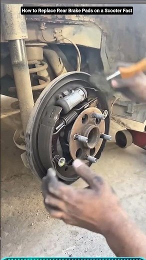 How to Replace Rear Brake Pads on a Scooter Fast #shorts #automobile #mechanic