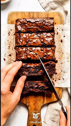 3-Ingredient Healthy Brownies 🍫🍌 | Fudgy, Flourless & Naturally Sweet #recipe #healthyfood