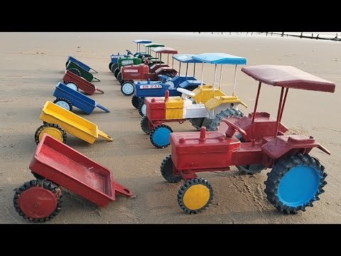 Mini farming Tractors trolley fitting and moving mini tractor video