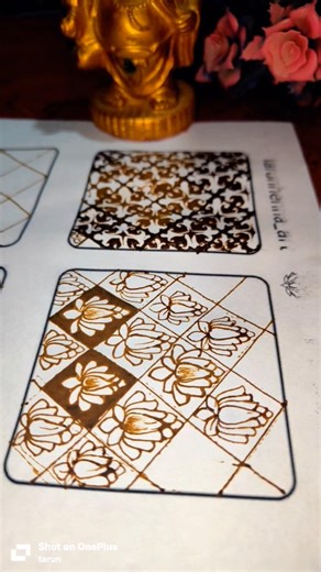 beautiful 3d grid design 🌿🌿#shorts #ytshorts #mehendidesign #tutorial #tarunhennaart