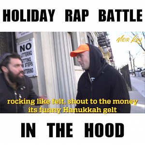 57K views · 675 reactions | I hit the streets of New York City with my friend Kosha Dillz as we spread holiday vibes a holiday rap battle all about the holidays! Hanukkah, Christmas, Elves, dreidels, gelt, reindeer - the works! Happy Holidays! Thanks to Joris RollerSteady for filming and Redddaz for being up for the challenge - pleasure to meet you bro! Like Meir Kay On Facebook Add @MeirKay On Instagram | Meir Kay | Facebook