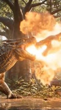 Fire dragon vs Monster python ( AI short movie) #viral #wildlife #waterdragon #ballpython