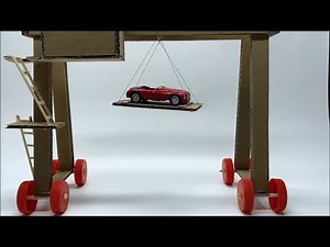DIY Two-Beam Bridge Crane from Cardboard 🏗️ Powerful Homemade Toy Build
