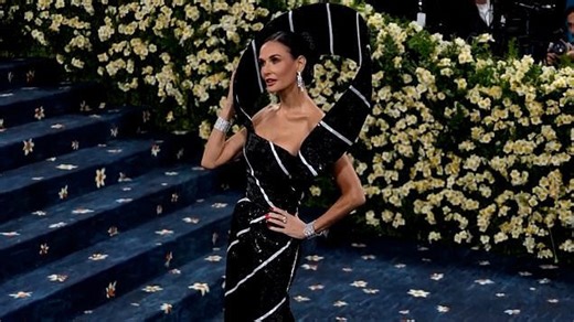Demi Moore turns heads in tie-inspired dress at the 2025 Met Gala