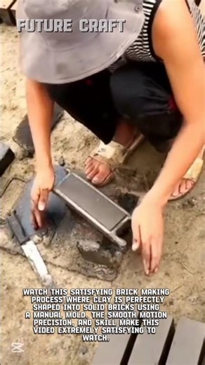 Manual Brick Making Skill Perfect Clay Bricks in Seconds