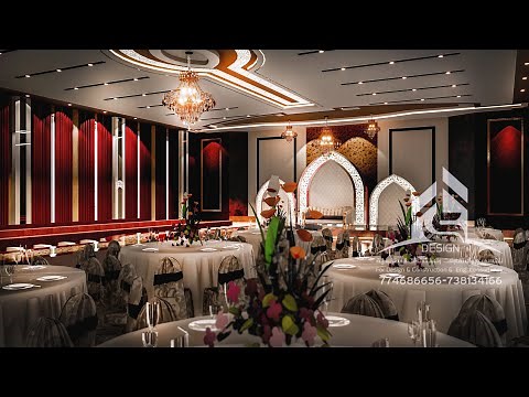 صاله افراح 3d تصميم صالة اعراس تصميم قاعة اعراس