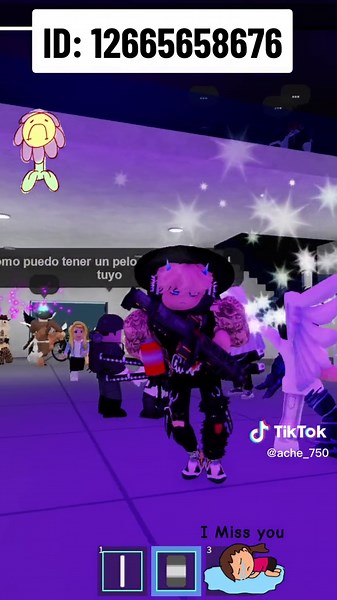 ID: por las noches #alucines📿🧿🙈 #robloxedit #idrobloxmusic #pesopluma #parati #sigueme❤️ #lakantinaroblox #salondefiestasroblox💃🏻💃🏻