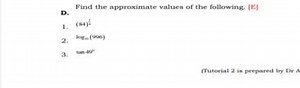D. Find the approximate values of the following. [E]1. (84)21​... | Filo
