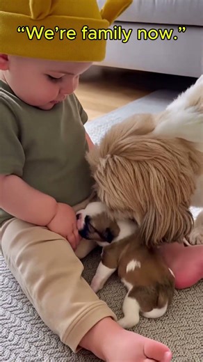 I trust you with my baby 🤍 #dog #baby