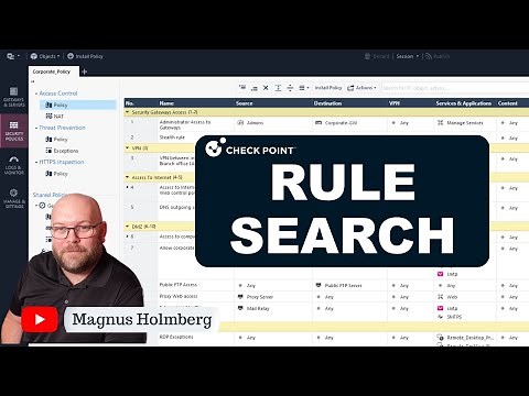 Check Point R81.X - Crash Course - SmartConsole Part2 - Create and Search rules