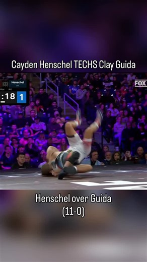Barn Session on Instagram: "More high octane wrestling from Cayden Henschel! He techs Clay Guida 11-0 in the 3rd period off the strength of a double over throw in the 2nd and a blast double in the third."