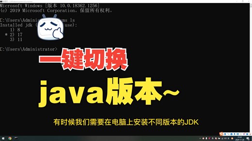 一键切换java版本~