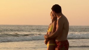 Young Couple Kissing On Beach Sunset Stock Footage Video (100% Royalty-free) 854242 | Shutterstock