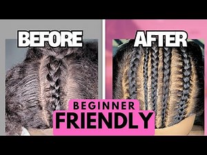 How to Cornrow for Beginners (on natural hair) | Step-by-Step Tutorial That Actually Works