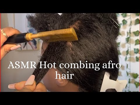 ASMR•Hot comb 4 type hair •mannequin • hair tingles for sleep• curly to straight hair