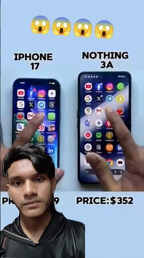 IPHONE 17 VS NOTHING PHONE 3A: BOOT_UP SPEED TEST!! #iphone #nothing #shorts #viral