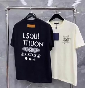 Save Big on Bulk Men's T Shirt Summer Designer Mens T Shirt Breathable Pure Cotton Summer Collar Shirt Casual Loose Fit Short Sleeve Light Luxury Tee | Best Deals on DHgate