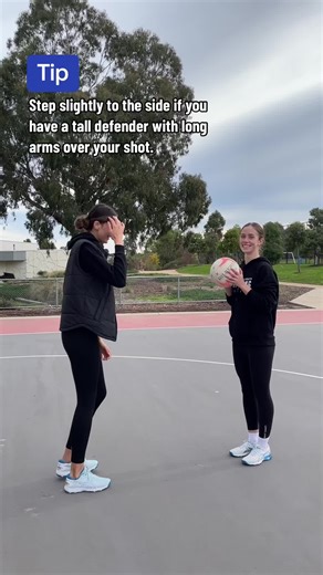 Working on our step to the side shots. This is good to practice and use when you have a really tall defender who could possibly reject the shot. #fyp #mulnetball #netball #victoriannetball #netballtok #training #goalshooter