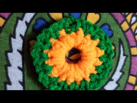 Crochet circle flower knitting pattern #crochet