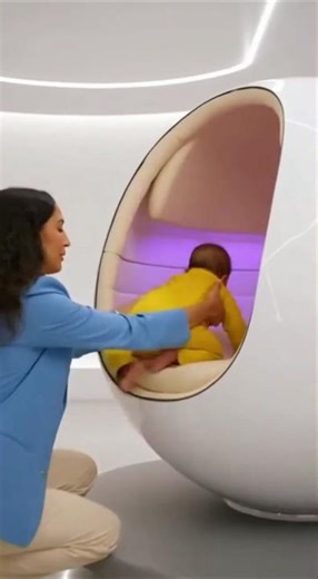 Futuristic Baby Pod Brings Calm & Joy 👶💜 | Smart Parenting Tech