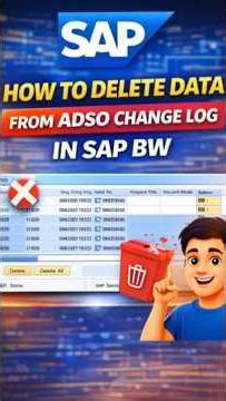 How to Delete Data from ADSO Change Log in SAP BW/HANA #sap #shorts #viral #trending #sapbw #yt