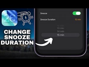 How To Change Snooze Time On iPhone iOS 26