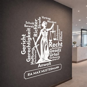 Personalized Law Firm Wall Decal - Justice Wall Sticker With Name - Gift for Lawyers - Legal Professionals - Office Decor Law & Justice - 27 Colors - Etsy