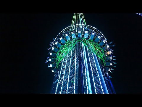 Orlando Free Fall - Full Experience! | Off-ride Nighttime POVs | World's Tallest Drop Tower!