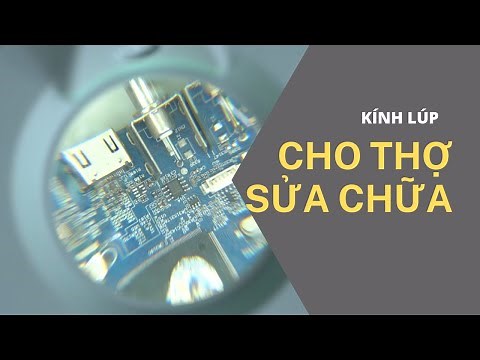 Kính lúp điện tử đèn Led cho thợ sửa chữa 10x 20x