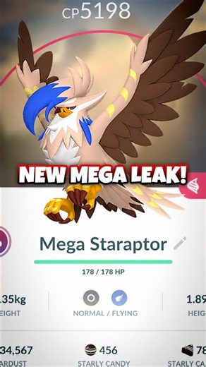 HUGE Super Mega Raid Leaked Info!! Mega Staraptor is coming? #pokemongo #pokemon