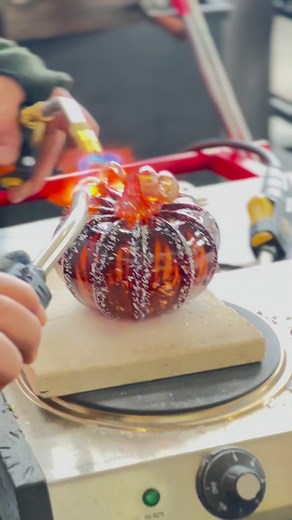 6.6K views · 110 reactions | How to make an iconic Luke Adams glass pumpkin | Luke Adams Glass Blowing | Facebook