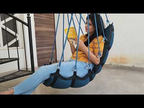 Swingzy Soft Leather Velvet Hanging Swing Chair for Adults, Suitable for Indoor and Outdoor.